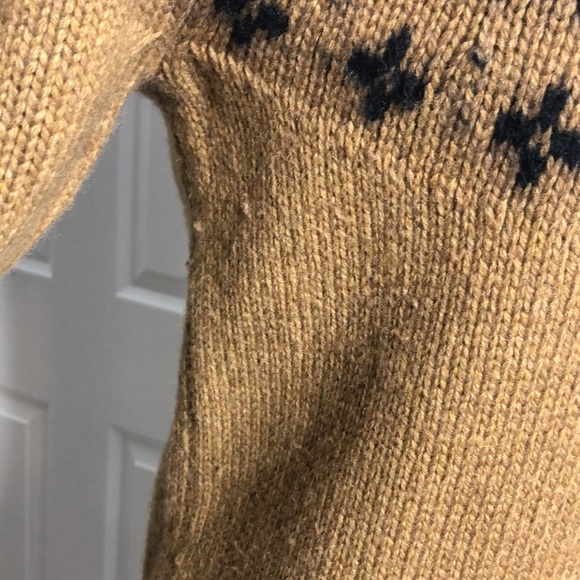 J Crew Dress Casey Embellished Fair Aisle Brown Tan Sweater Dress Sparkle Party - Picture 4 of 6